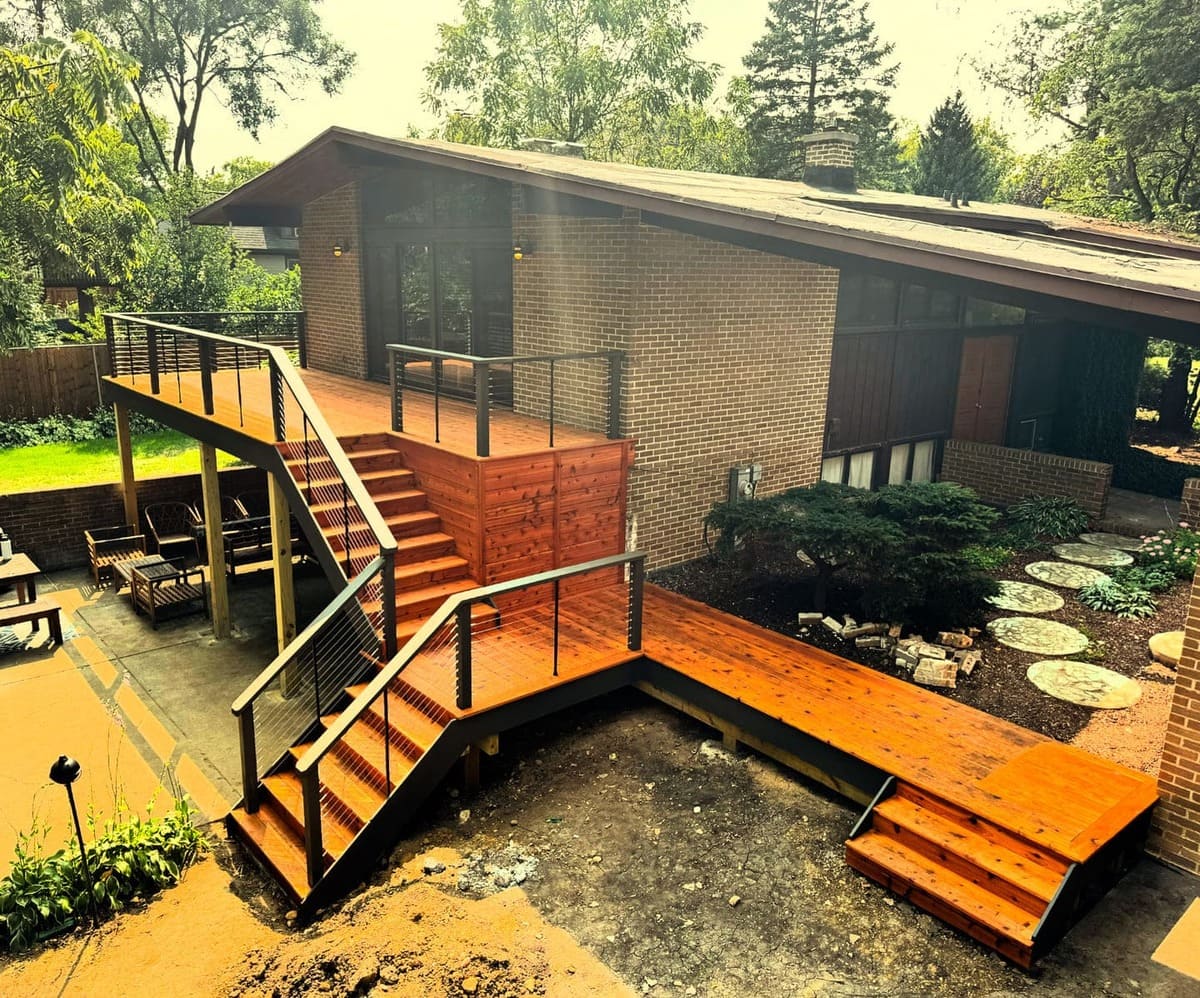 Multilevel deck construction project