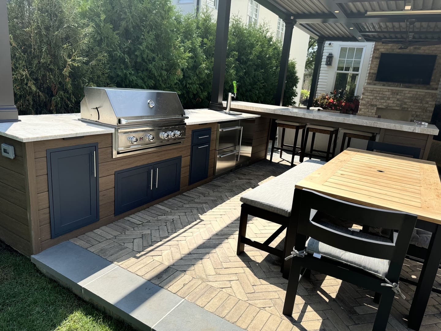 Outdoor kitchen construction project