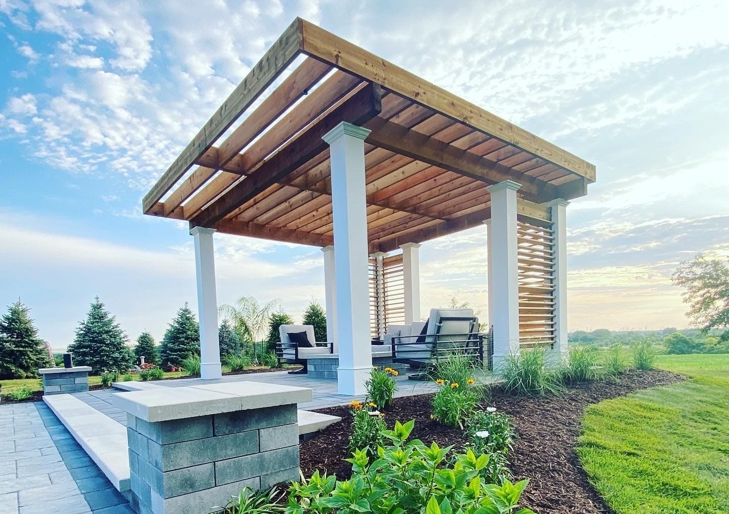 Pergola construction project